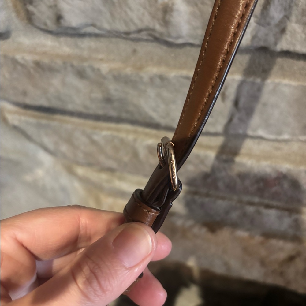 Coach Tan and Brown Signature Crossbody Bag - Picture 10 of 16